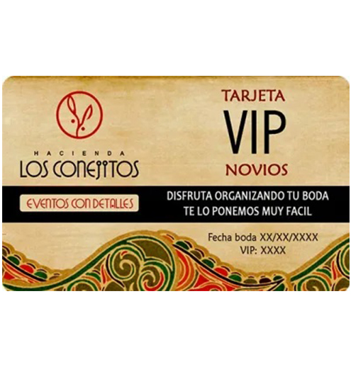 tarjeta vip novios